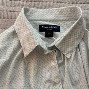 Mizzen+Main Men's Light Gray Patterned Shirt